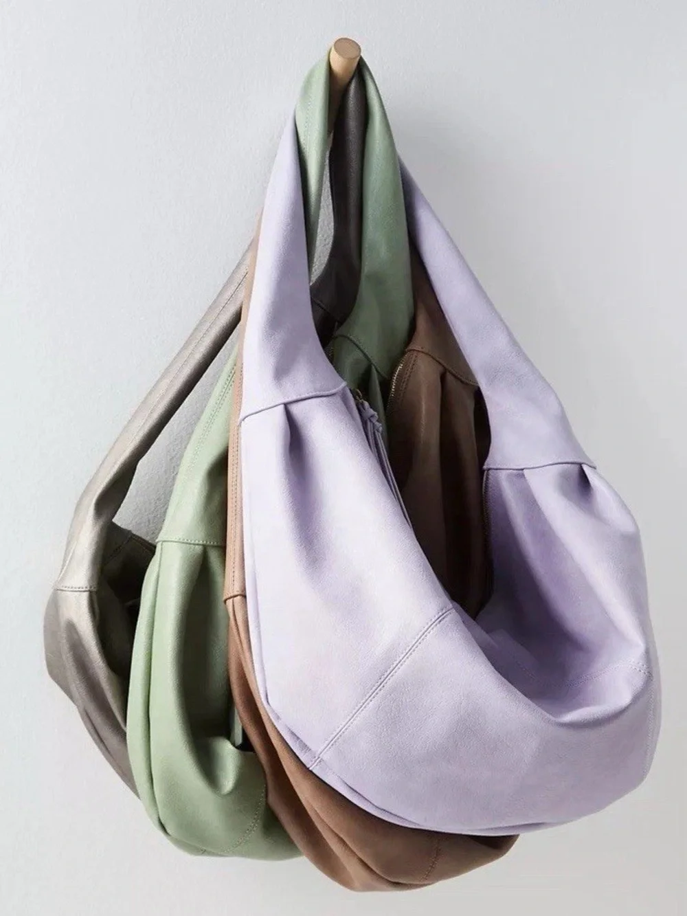 Free people slouchy carryall hobo Bag in sage